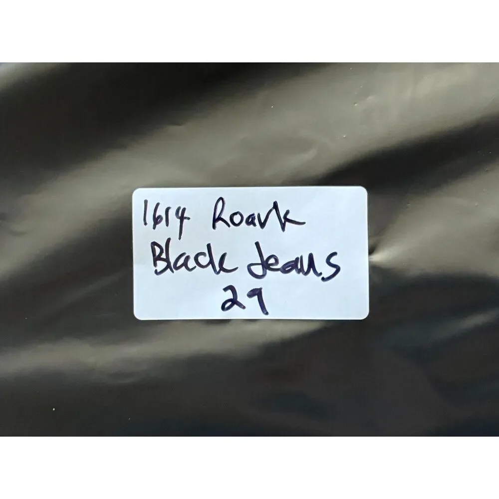ROARK Black Straight Leg Denim Jeans Pants Trousers  Mens Size 29
